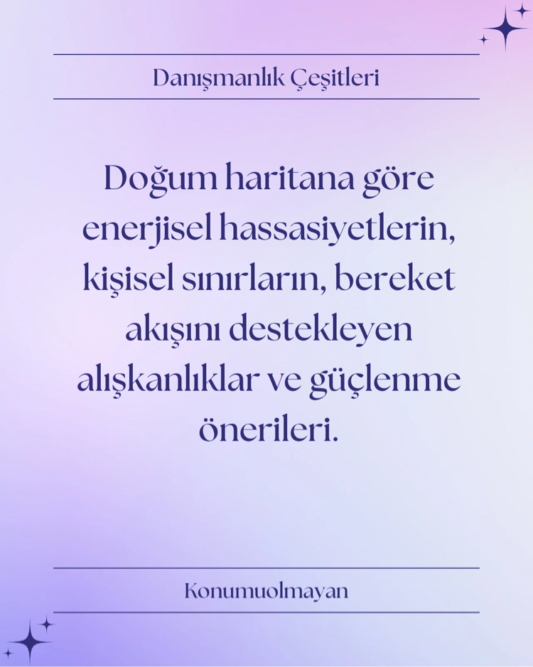 DOĞUM HARİTANA GÖRE ENERJİ BLOKAJLARI ANALİZİ