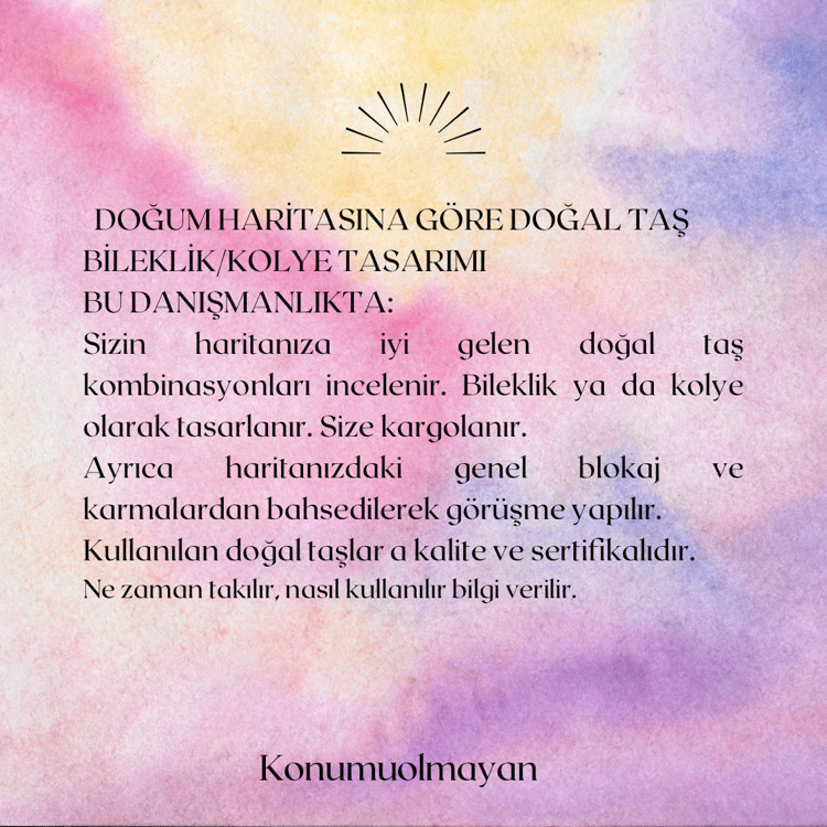DOĞUM HARİTASINA GÖRE DOĞAL TAŞ TASARIMI DANIŞMANLIĞI