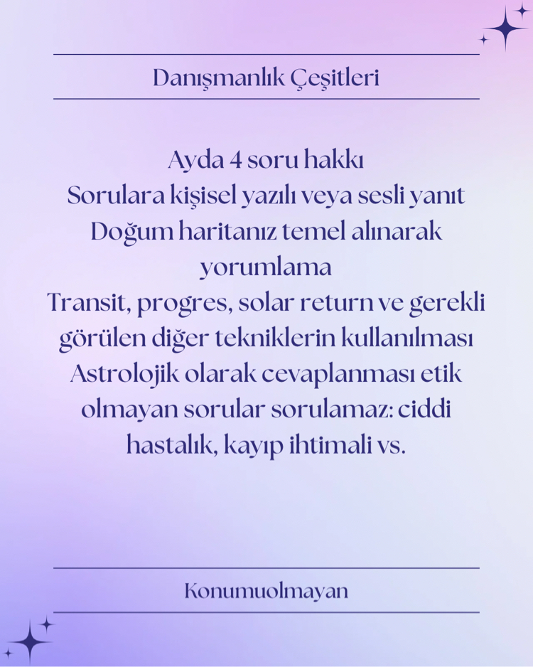 AYLIK SORU CEVAP DANIŞMANLIĞI