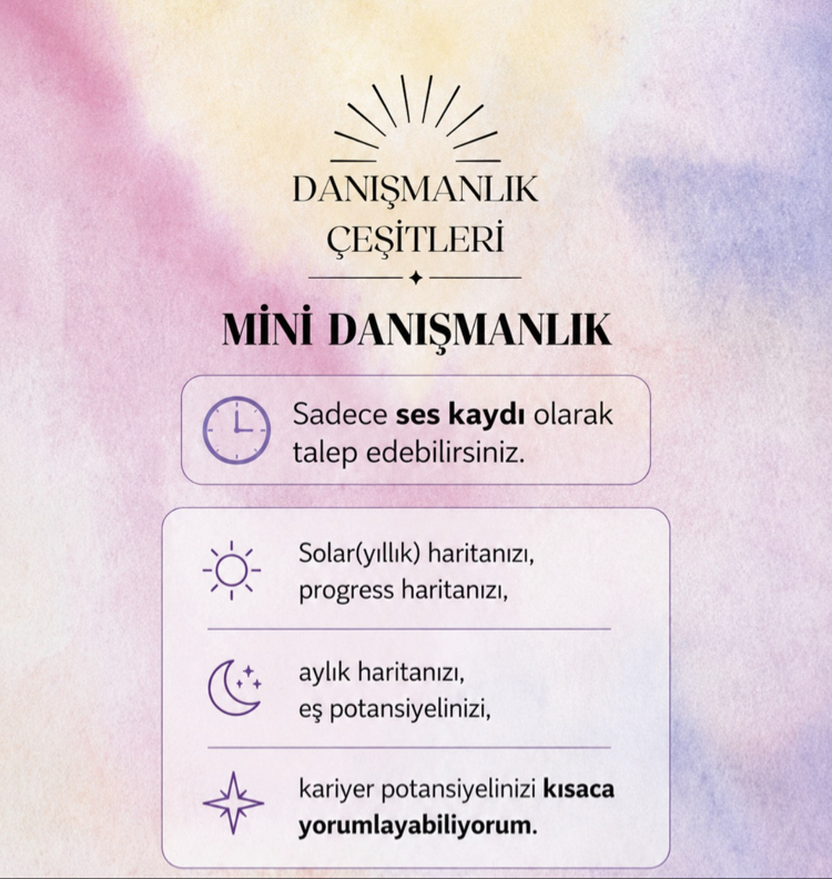 MİNİ DANIŞMANLIK SADECE SES KAYDI İLE