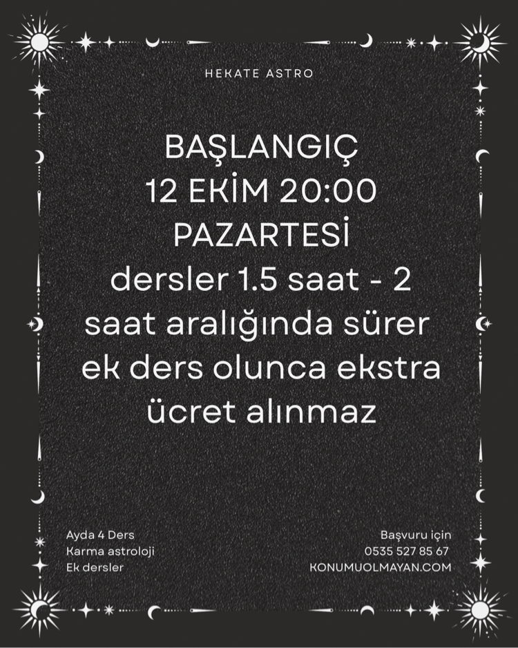 TEMEL ORTA SEVİYE ASTROLOJİ EĞİTİMİ VENÜS SINIFI(AYLIK ÖDEMEDİR)