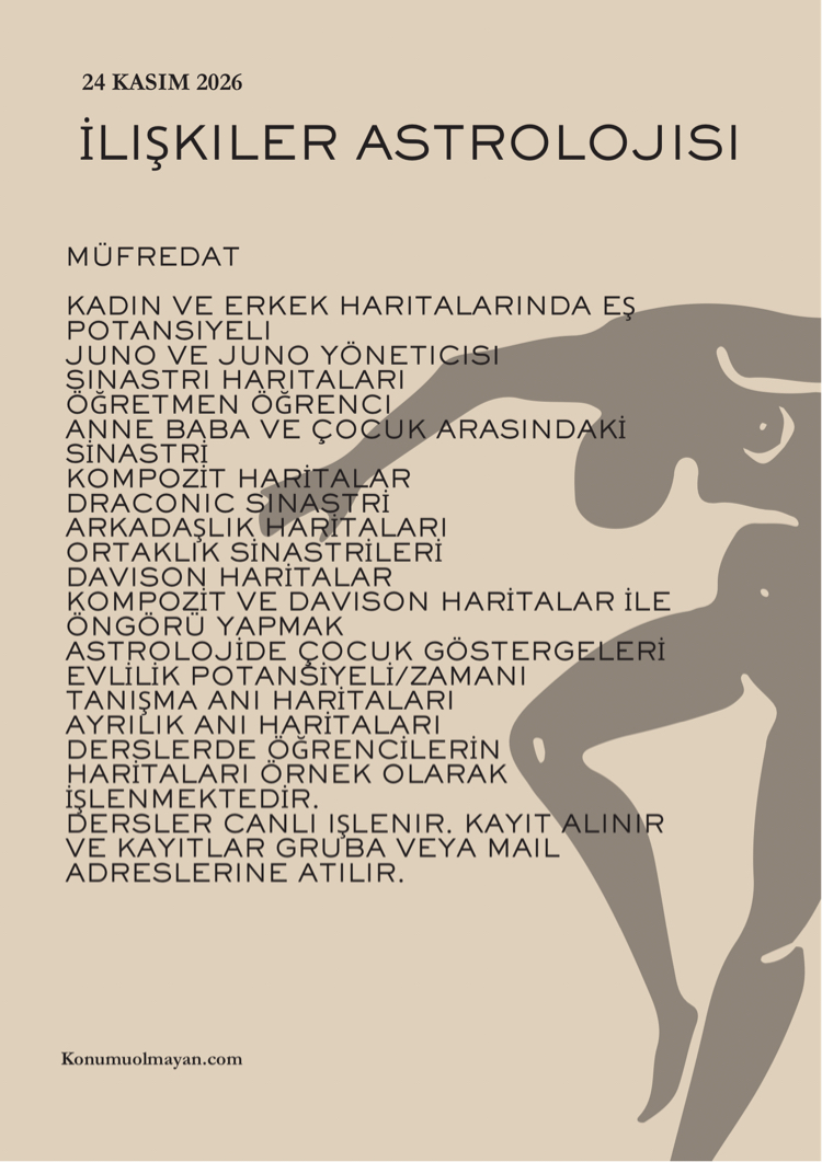 İLİŞKİLER ASTROLOJİSİ YENİ DÖNEM