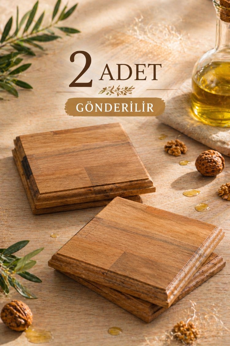 İkili Küçük Dekoratif Sunumluk ve Kesme Tahtası 