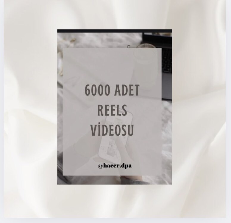 6000 Adet Estetik Reels Videosu