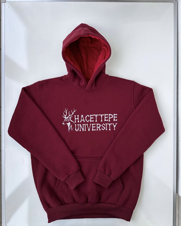 Yandan Geyikli Kapüşonlu Sweat