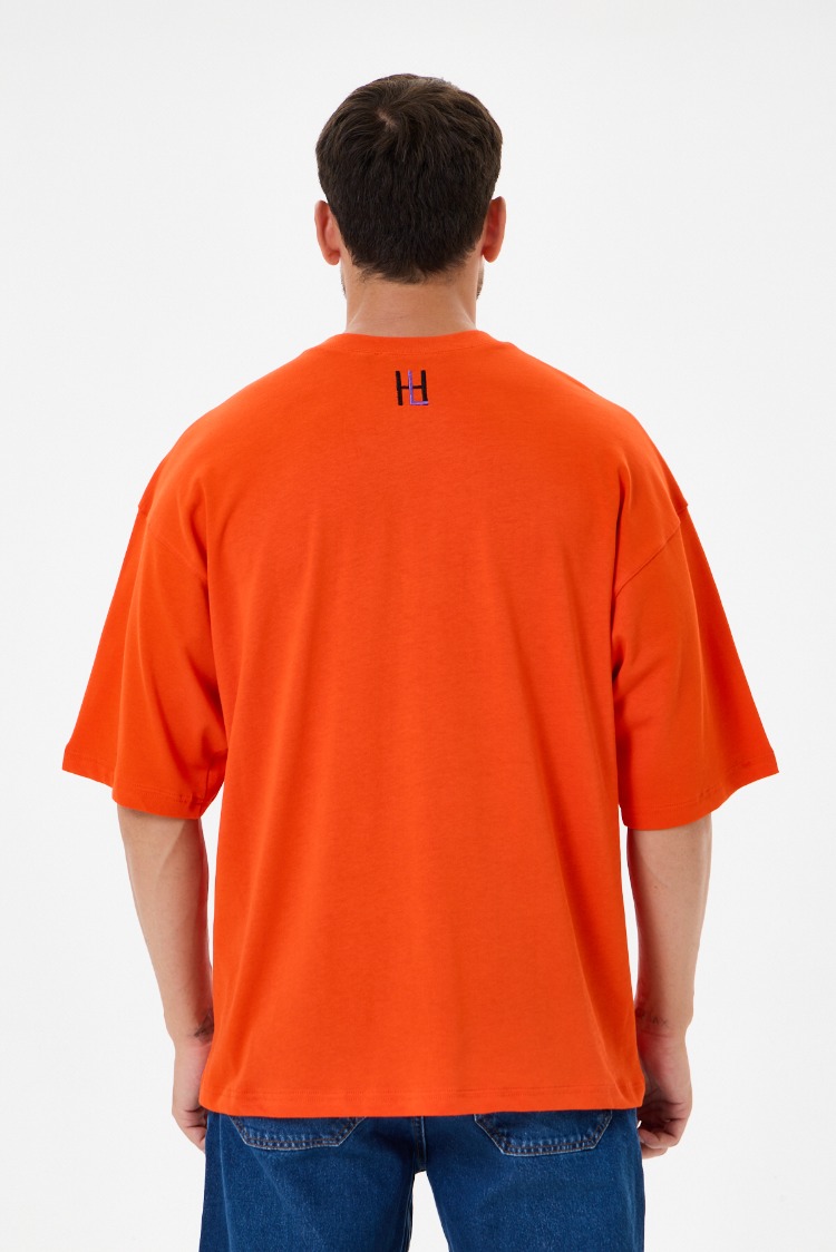 Turuncu Basic Oversize Tişört (Unisex)
