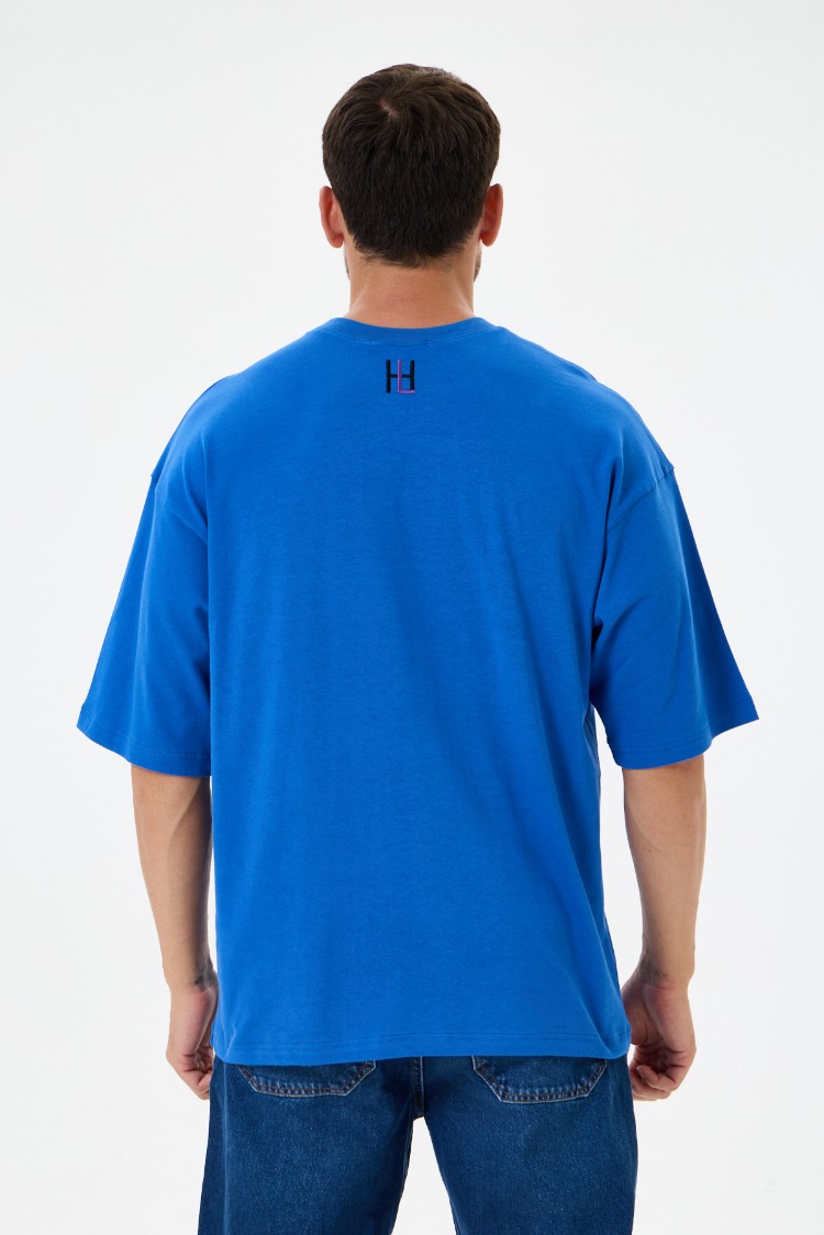 Mavi Basic Oversize Tişört (Unisex)