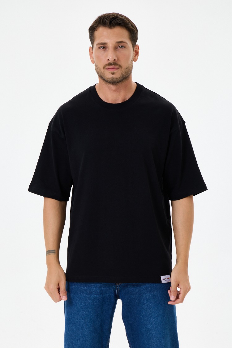 Siyah Basic Oversize Tişört (Unisex)