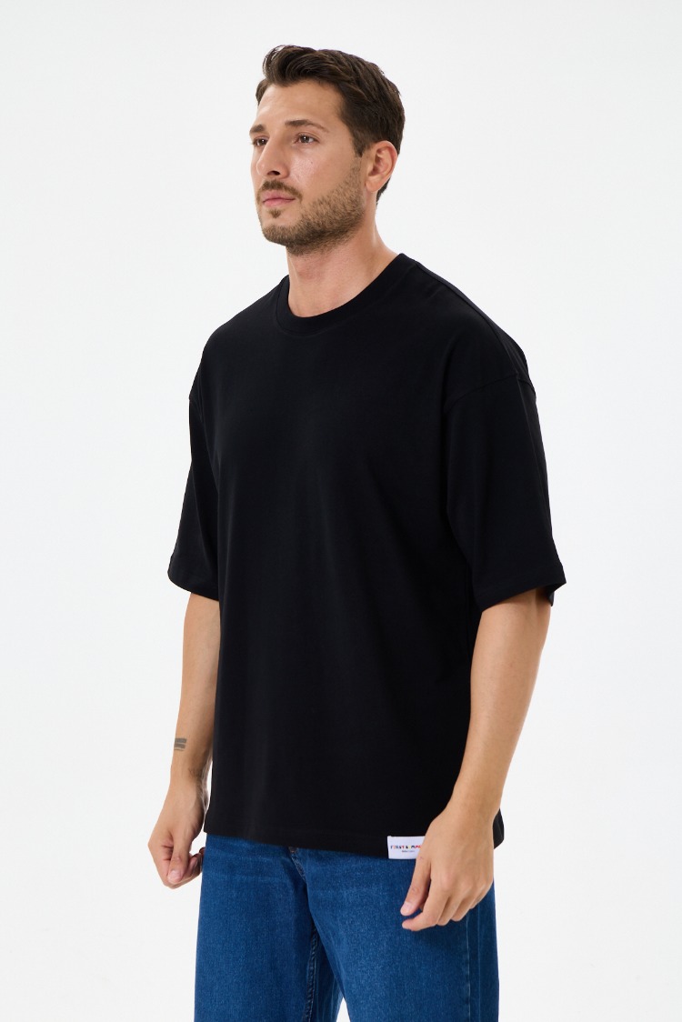 Siyah Basic Oversize Tişört (Unisex)