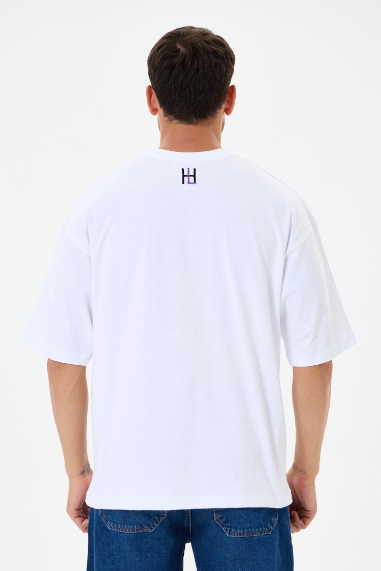 Beyaz Basic Oversize Tişört ( Unisex)