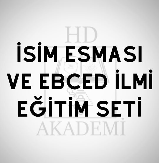 İSİM ESMASI VE EBCED İLMİ EĞİTİM SETİ
