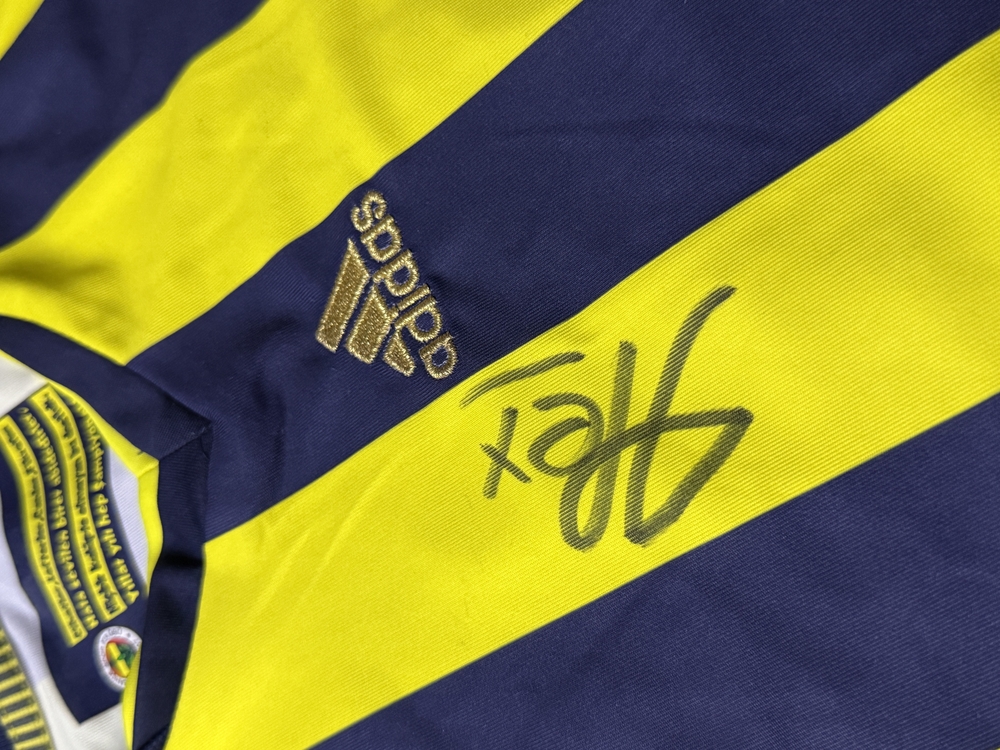 Orijinal 10/11 Sezonu Alex de Souza Islak İmzalı Fenerbahçe Forması M beden 