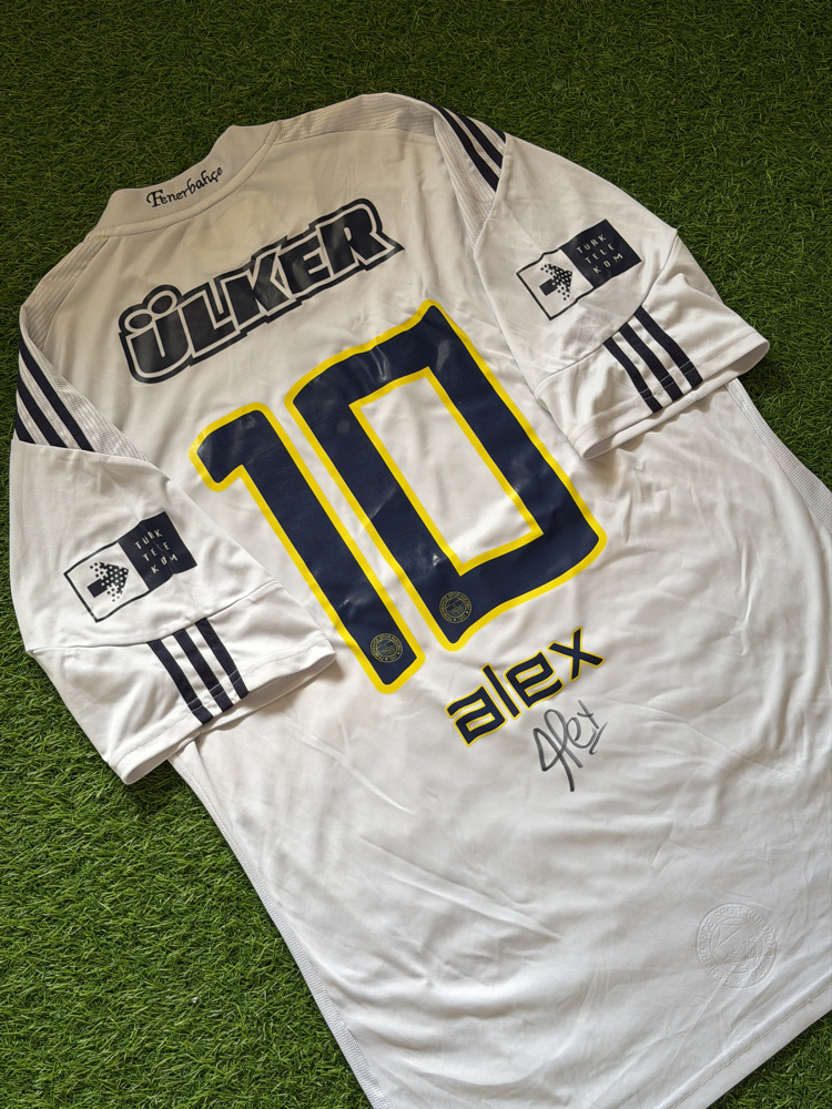 Orijinal 10/11 Sezonu Alex de Souza Islak İmzalı Fenerbahçe Forması L beden