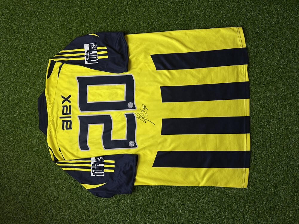 Orijinal 07/08 Sezonu Alex de Souza Islak İmzalı Etiketli Fenerbahçe Forması XXL beden