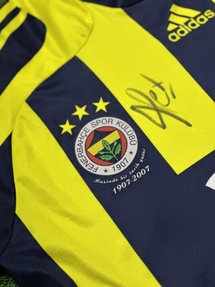 Orijinal 07/08 Sezonu Alex de Souza Islak İmzalı Fenerbahçe Forma M beden