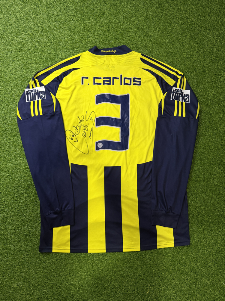 Orijinal 07/08 Sezonu 100. Yıl Islak İmzalı Roberto Carlos Fenerbahçe Forması 2XL beden