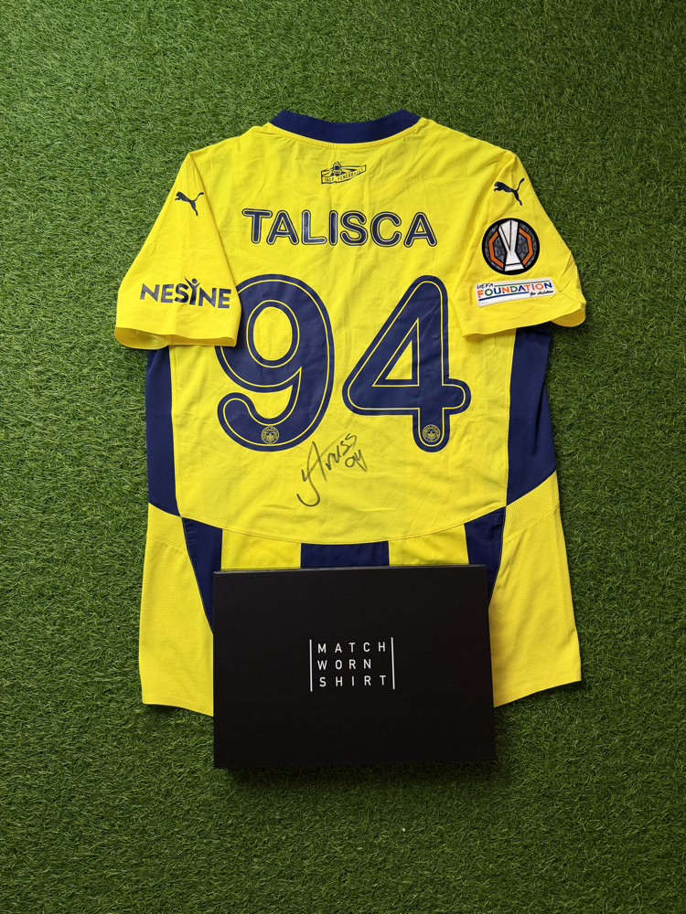 Orijinal 24/25 Sezonu Talisca MatchWorn Fenerbahçe Islak İmzalı Forma L beden