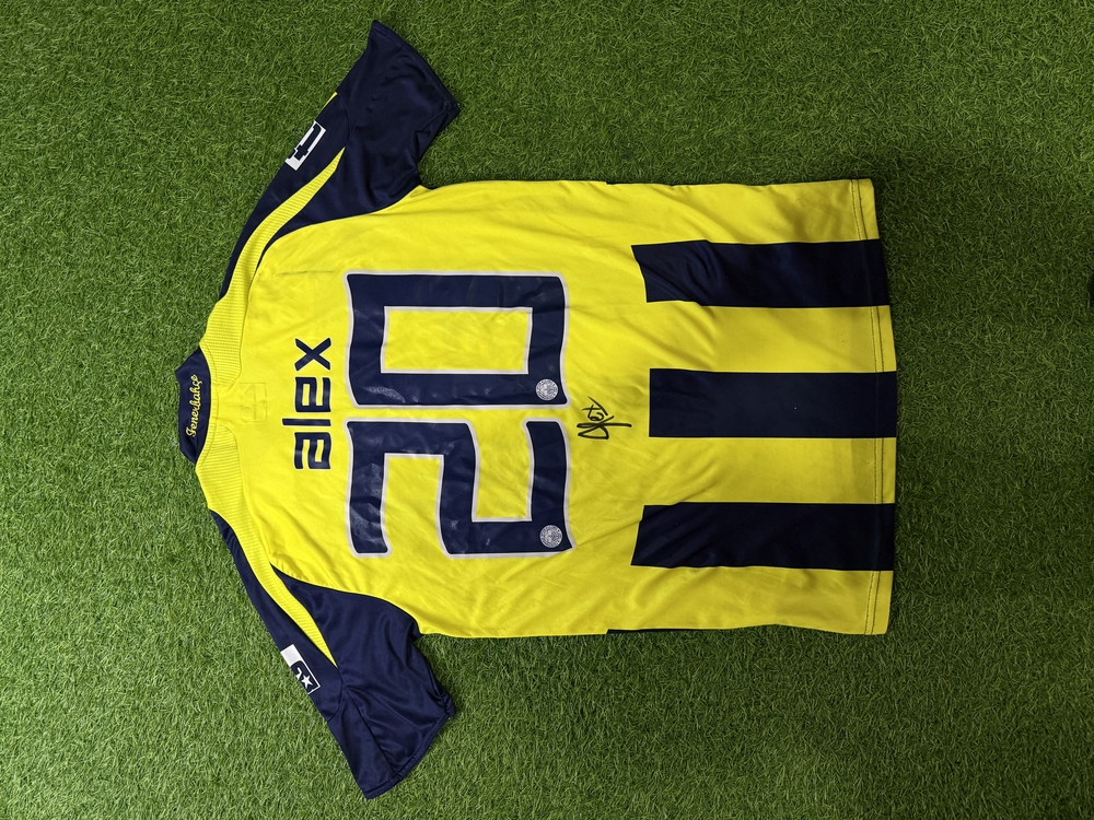 Orijinal 07/08 Sezonu Alex de Souza Islak İmzalı Fenerbahçe Forması S-M beden