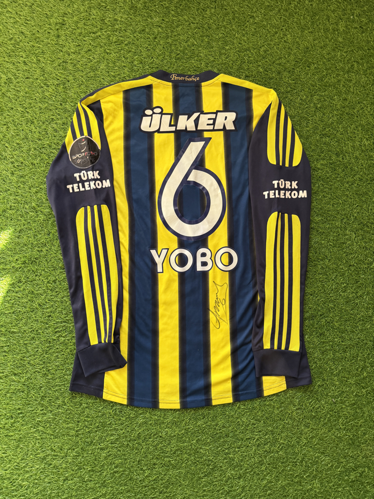 Orijinal 11/12 Sezonu Yoseph Yobo Maçta Giydiği Islak İmzalı Fenerbahçe Forması 