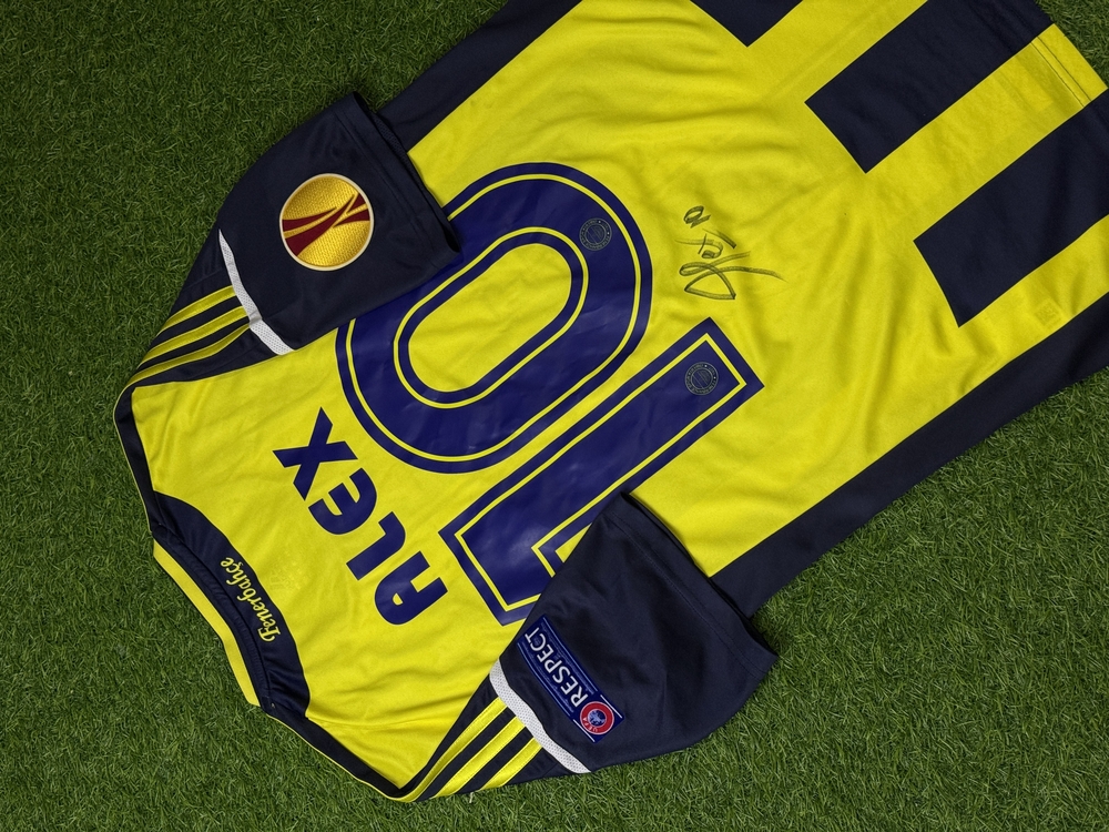 Orijinal 12/13 Sezonu Alex de Souza Maçta Giydiği Islak İmzalı Fenerbahçe Forması M beden