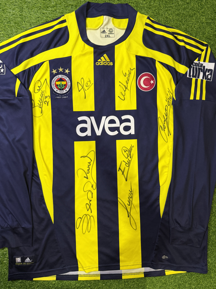 Orijinal 07/08 Sezonu 100. Yıl Islak İmzalı Roberto Carlos Fenerbahçe Forması 2XL beden