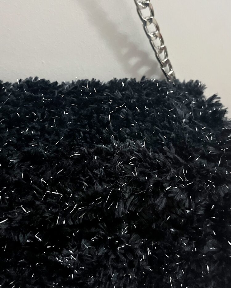 Simli Peluş Çanta