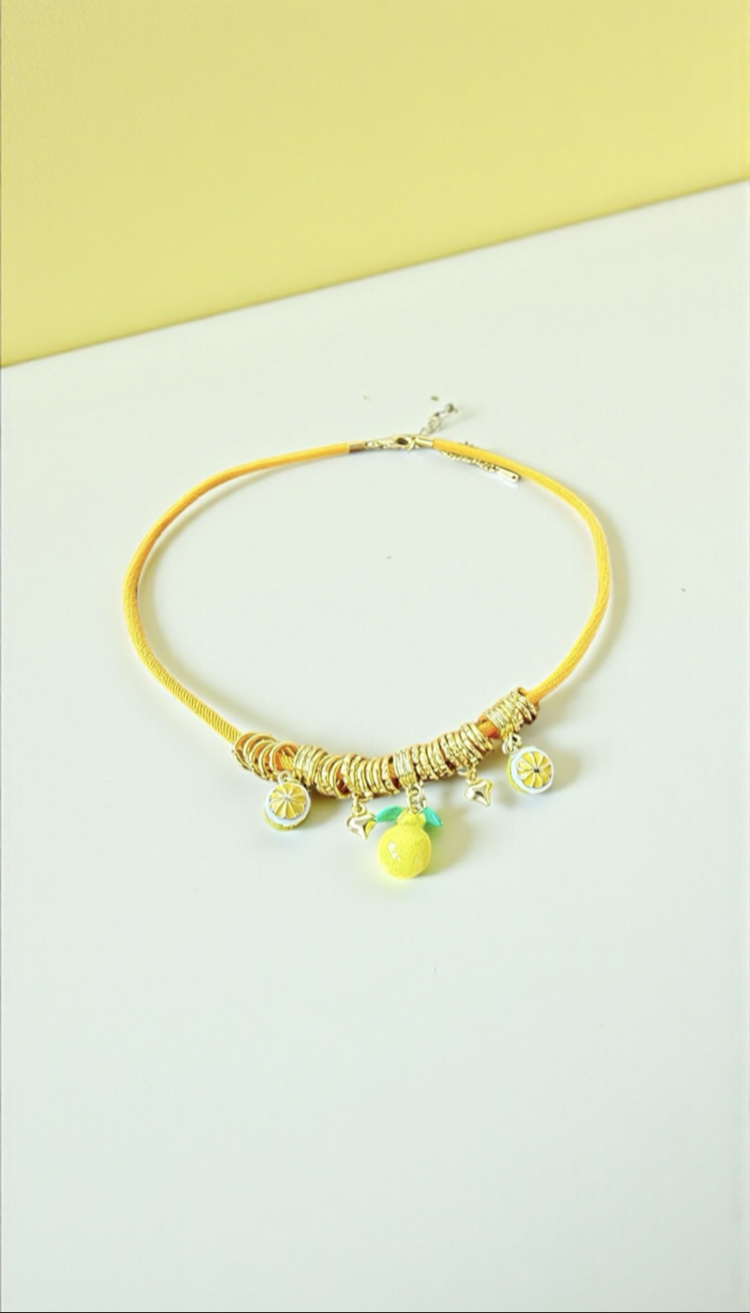 Limon kolye/ küpe/ bileklik takımı