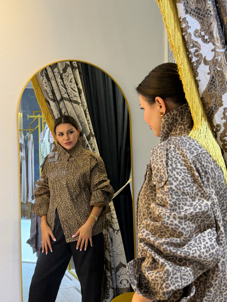 Leoparlı çeket