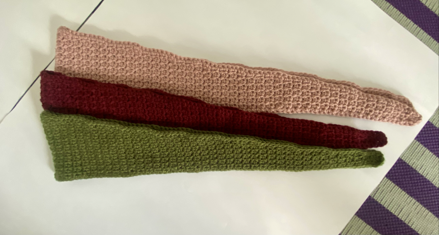El yapımı kroşe mini atkı bandana