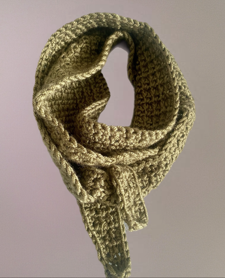 El yapımı kroşe mini atkı bandana