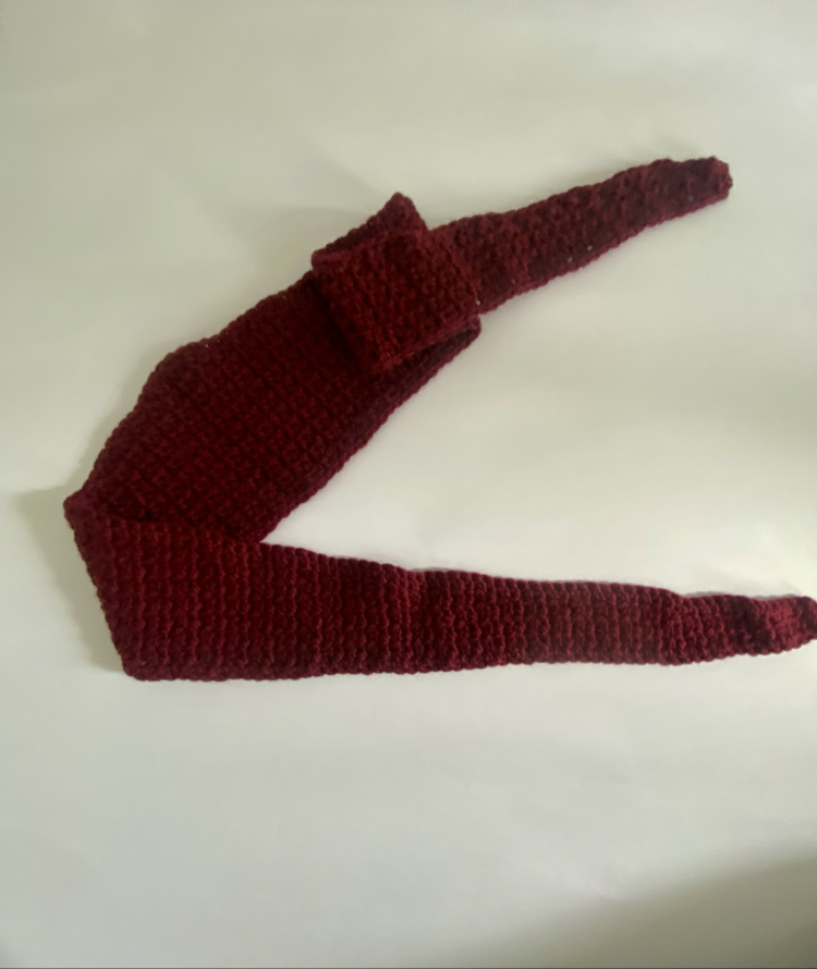 El yapımı kroşe mini atkı bandana