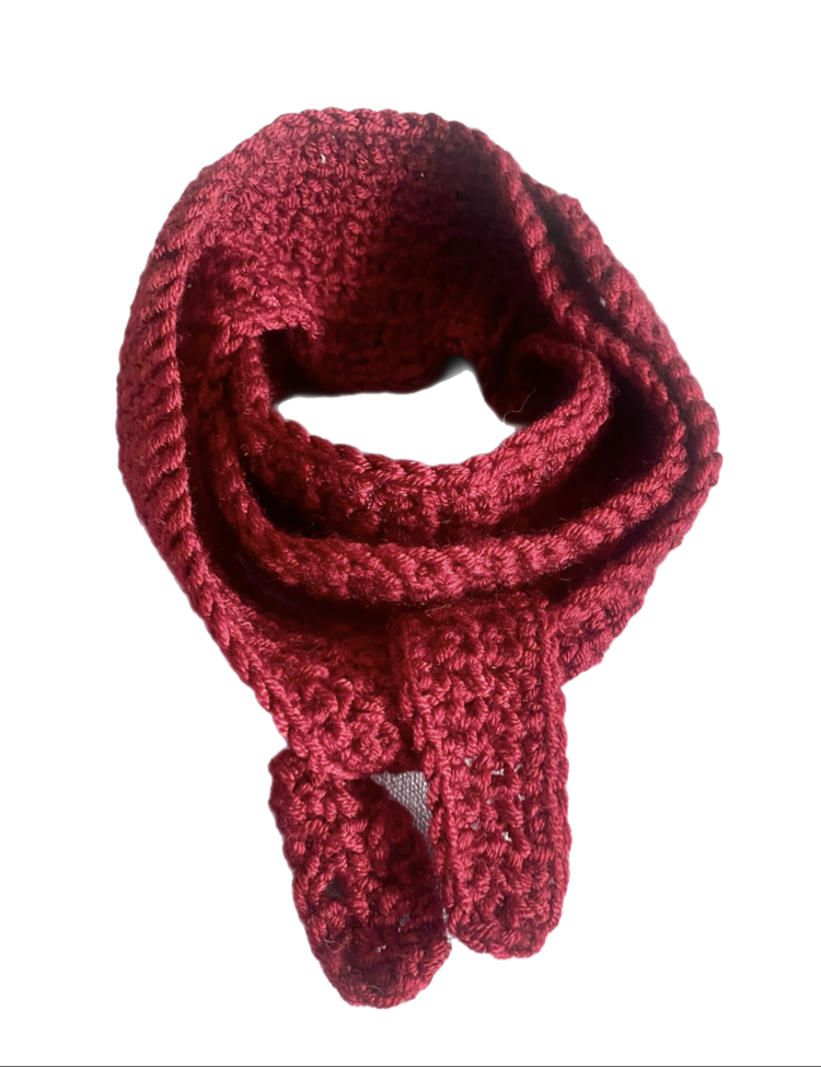 El yapımı kroşe mini atkı bandana