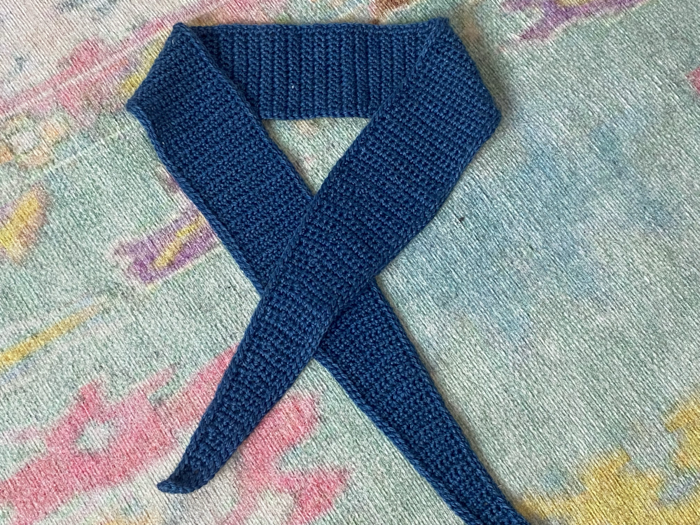 El yapımı kroşe mini atkı bandana