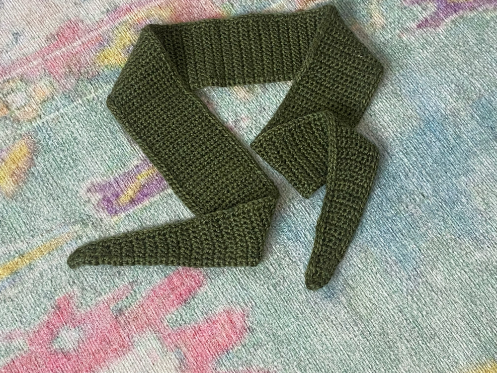El yapımı kroşe mini atkı bandana