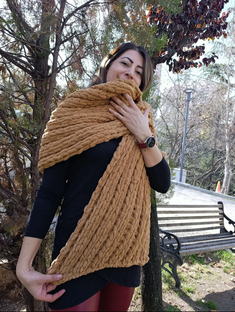 Cozy - Bal Karamel Şal