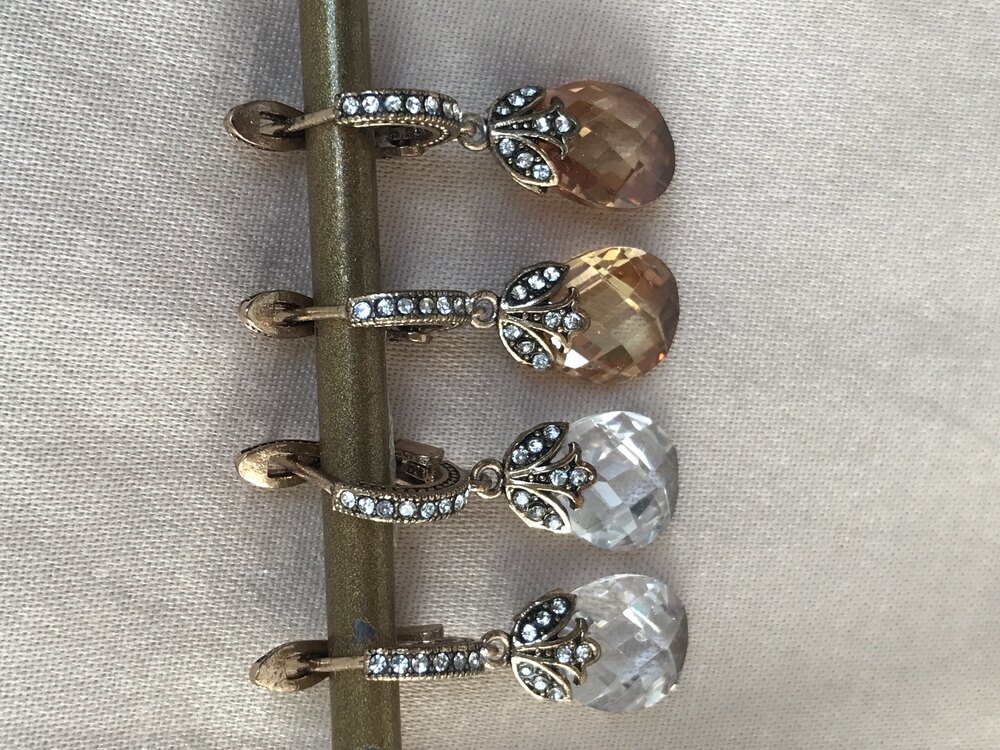 Drop Swarovski Elmas Montür Küpe 
