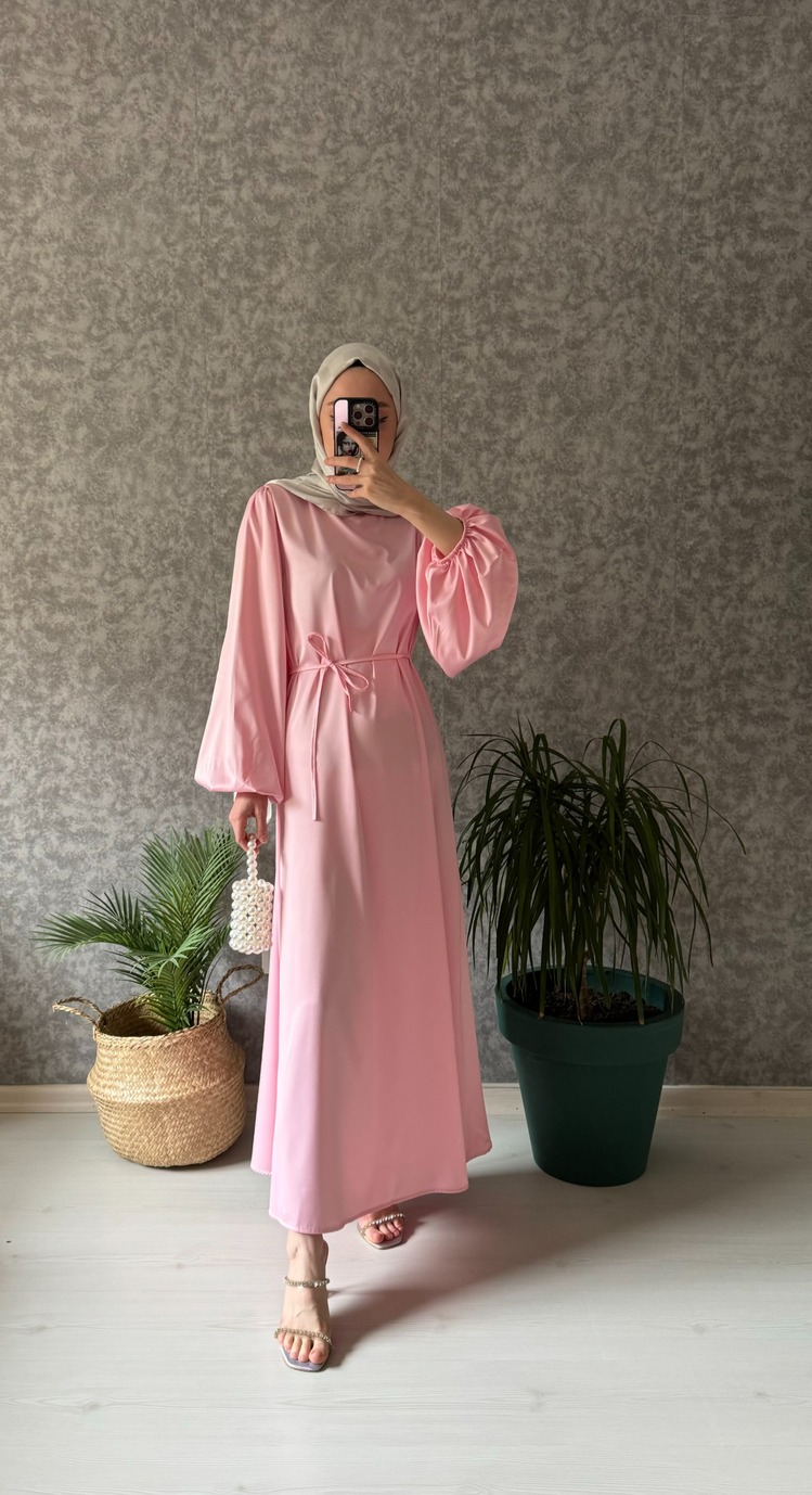 Mona Elbise Toz Pembe
