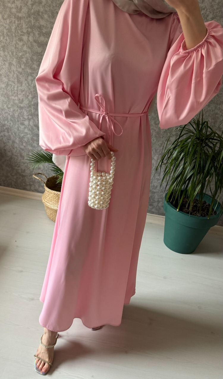 Mona Elbise Toz Pembe