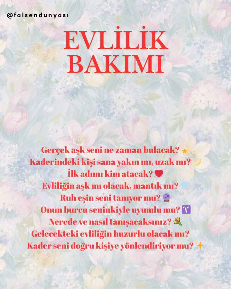 Evlilik falı