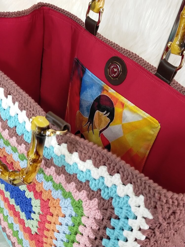 Tarçın Vintage Motif Çanta