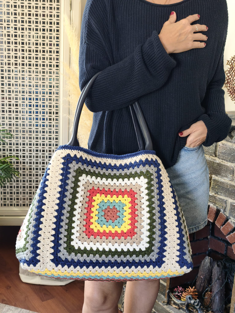 Jean Tarzında XL Çanta