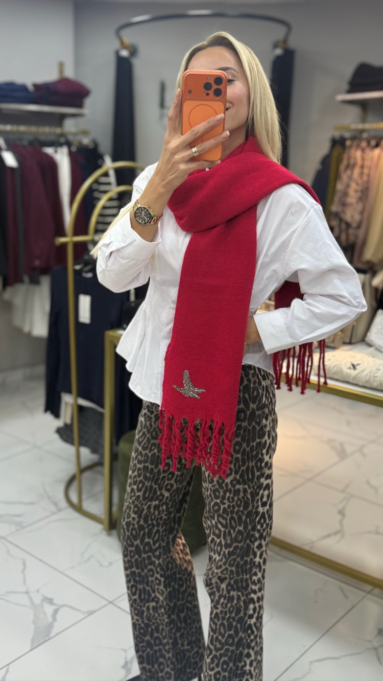 Orj Marka Kırmızı Şal