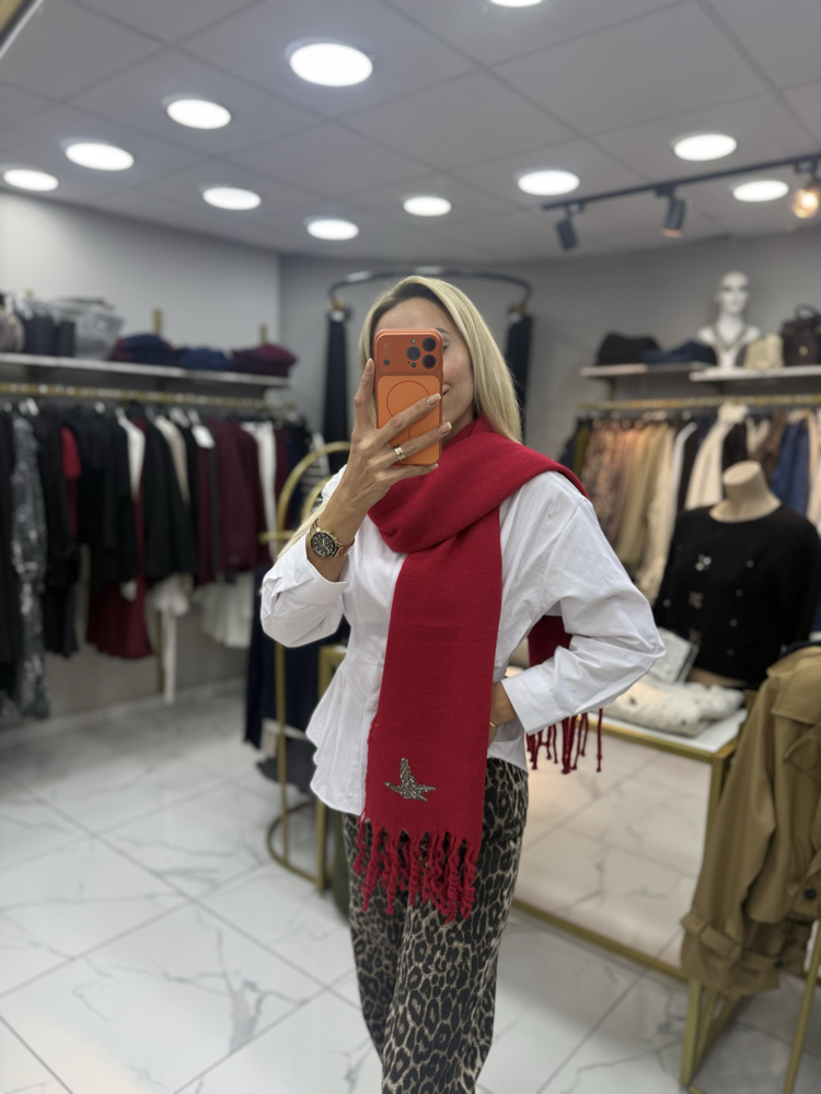 Orj Marka Kırmızı Şal
