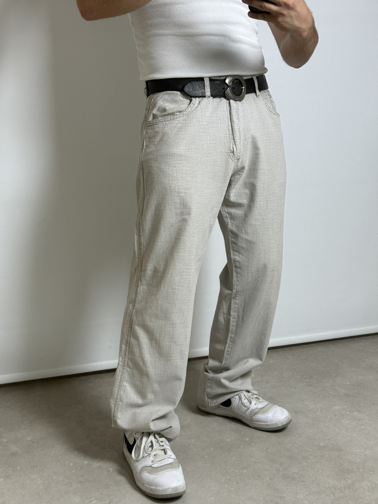 (W34) Emoş Collection Vintage Bej Pantolon 