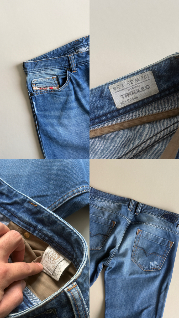 (W33/34) Orijinal Diesel Vintage Trouleg Jean 