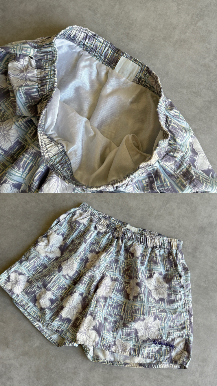 (M) Vintage Desenli Quicksilver Deniz Şortu