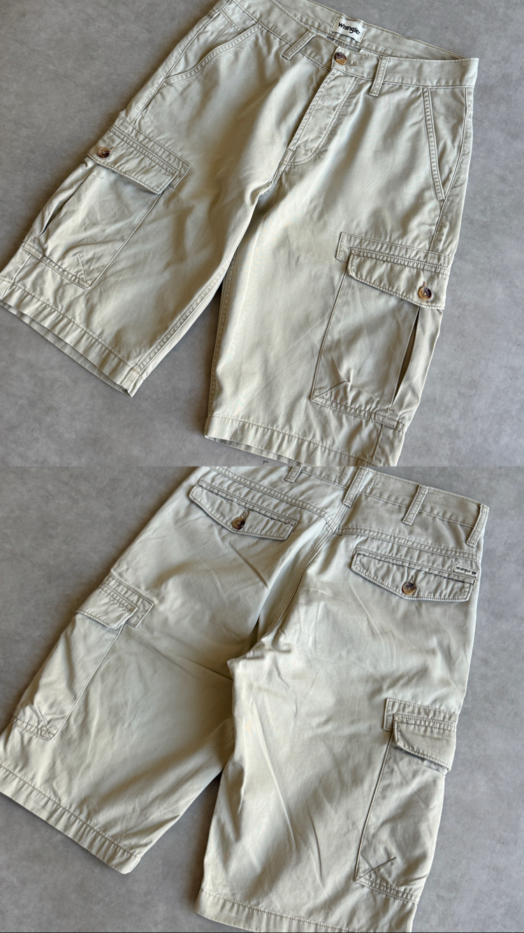 (W29) Wrangler Vintage Kargo Bej Şort