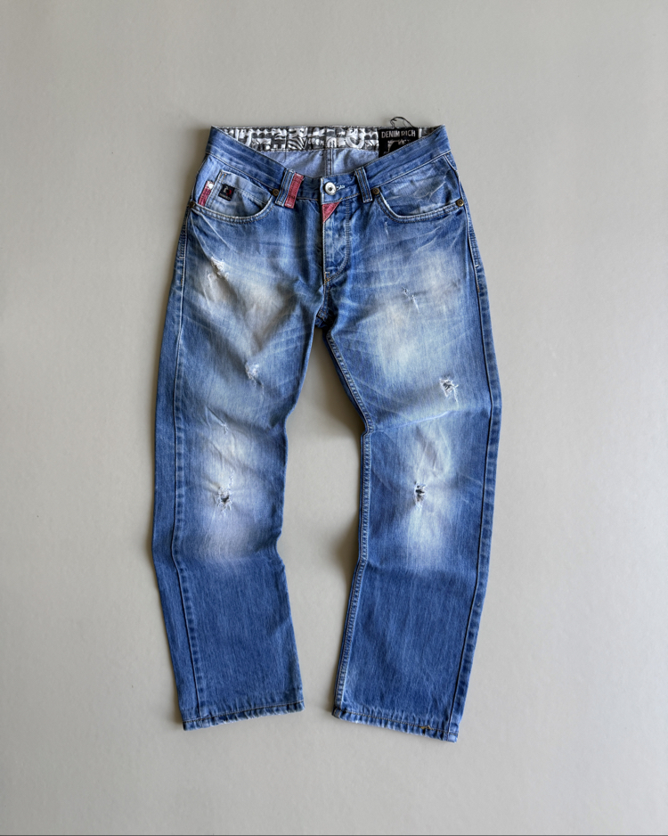 (W30) Denim Rich Eskitme Jean