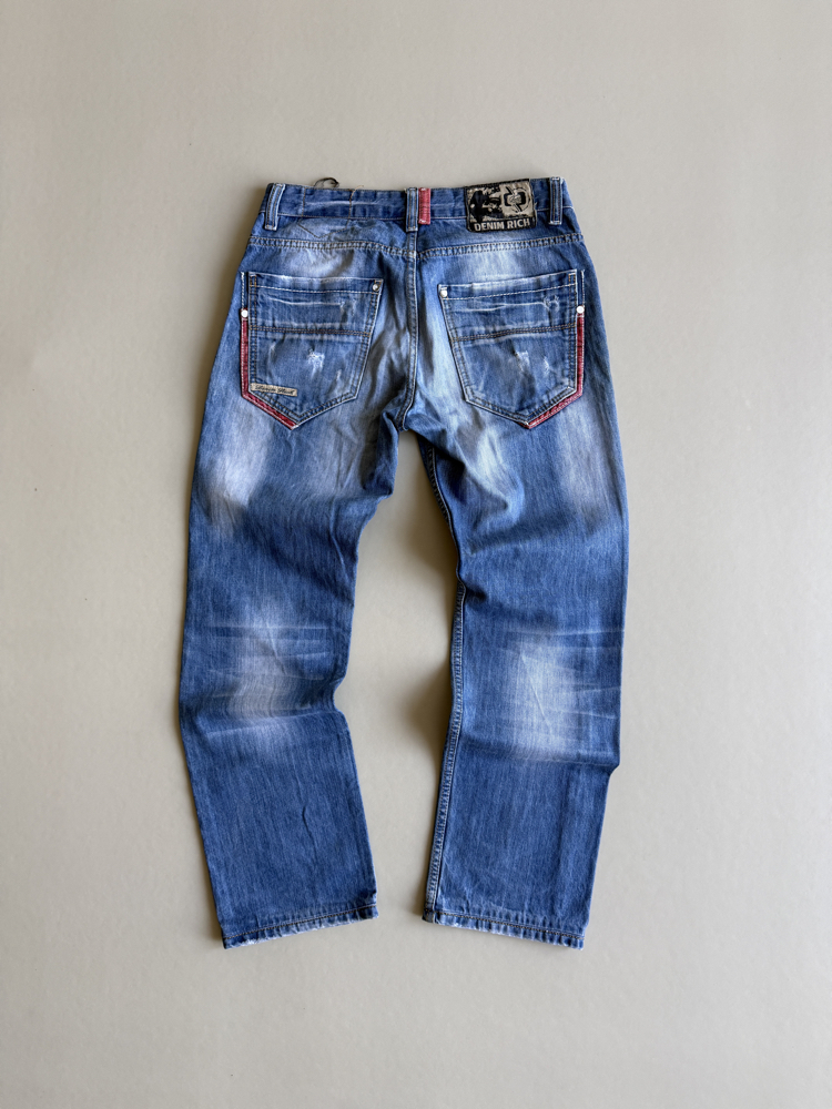 (W30) Denim Rich Eskitme Jean