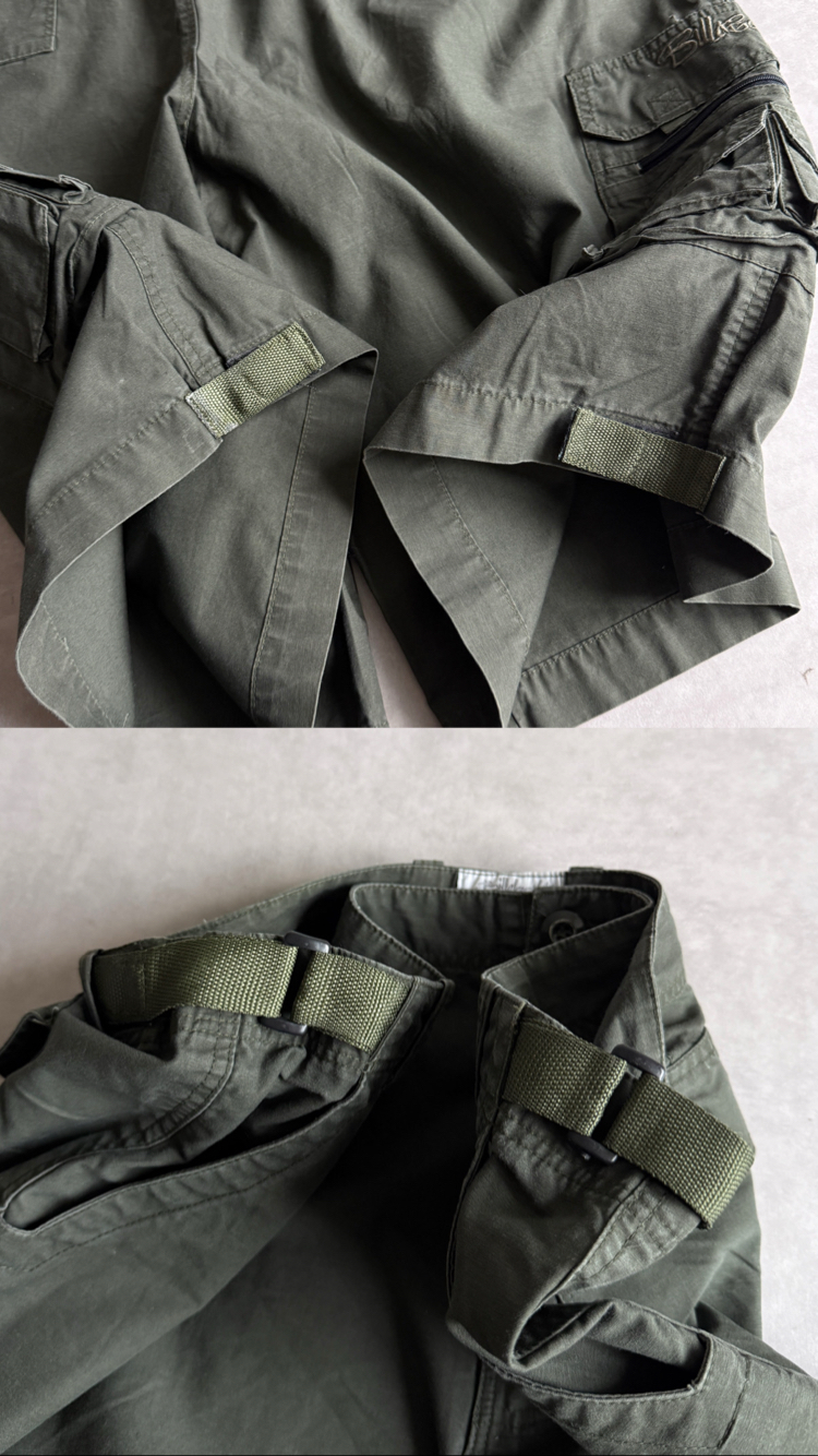 (W42) Vintage Billabong Haki Kargo Şort